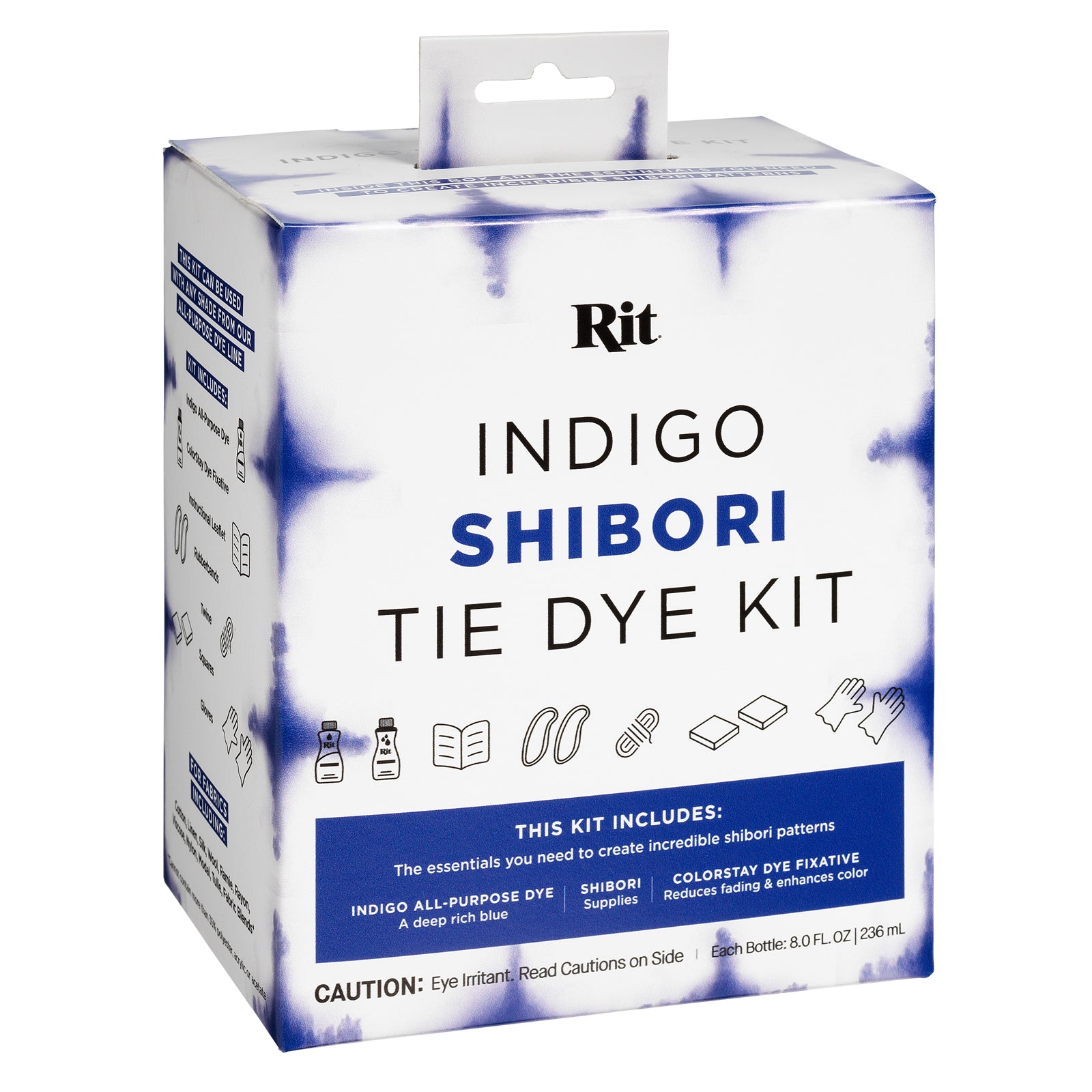Kit Teinture Tissu RIT Indigo Shibori - Tie-Dye Pour Coton Lin - Neuf