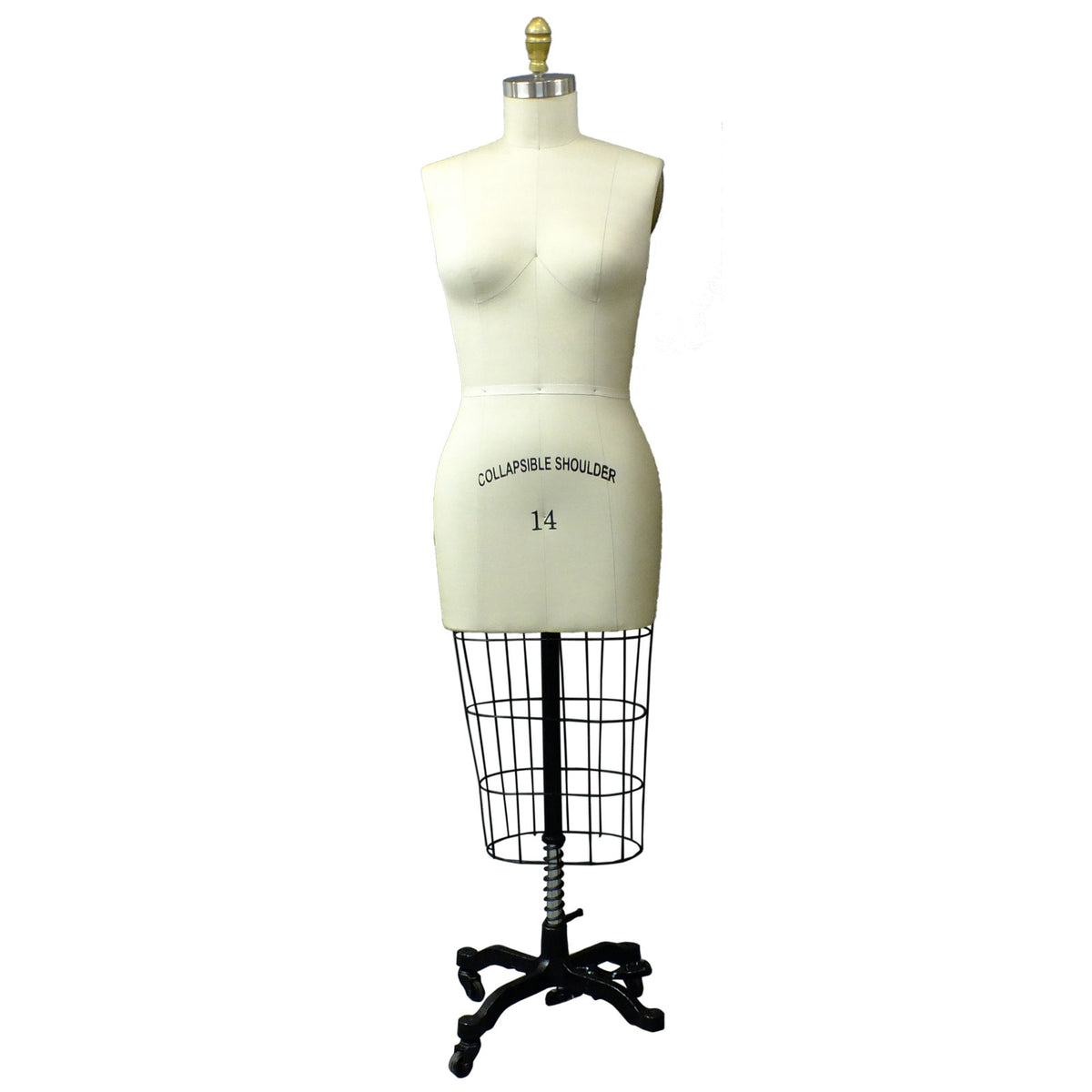 Female Professional Dress Form with Collapsible Shoulders MM-PFDCS -  Mannequin Mall