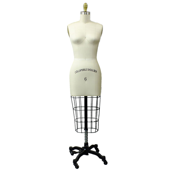 Female Half Body Dress Form with Collapsible Shoulders