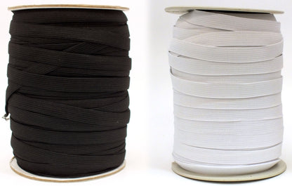 1/2" Knitted Elastic - Black or White - 144 yds