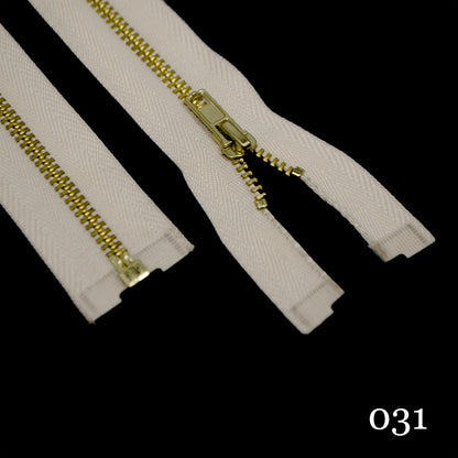 #3 36" Brass Separating Zipper - Various Colors