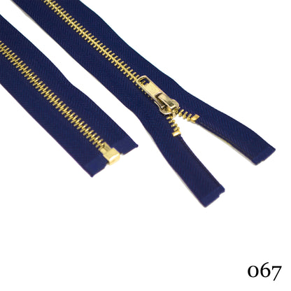 #3 36" Brass Separating Zipper - Various Colors