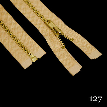 #3 36" Brass Separating Zipper - Various Colors