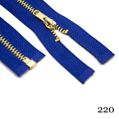 #3 36" Brass Separating Zipper - Various Colors