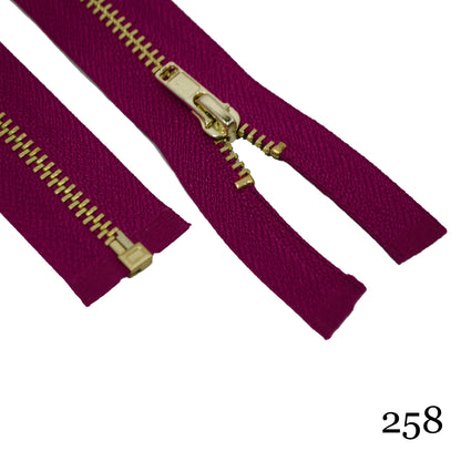 #3 36" Brass Separating Zipper - Various Colors