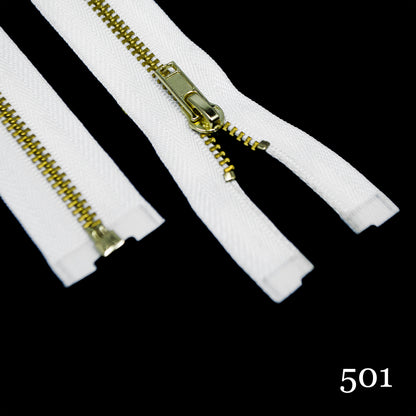 #3 36" Brass Separating Zipper - Various Colors