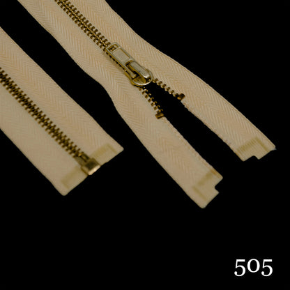 #3 36" Brass Separating Zipper - Various Colors
