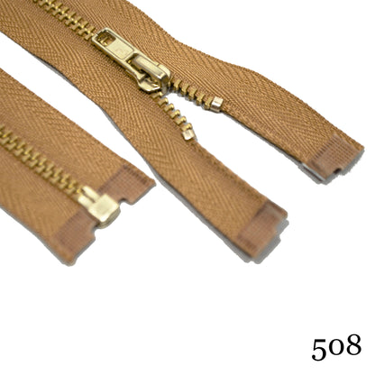 #3 36" Brass Separating Zipper - Various Colors