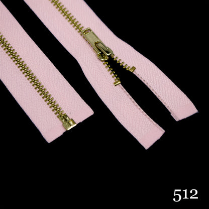 #3 36" Brass Separating Zipper - Various Colors