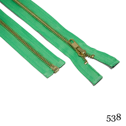 #3 36" Brass Separating Zipper - Various Colors