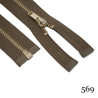 #3 36" Brass Separating Zipper - Various Colors