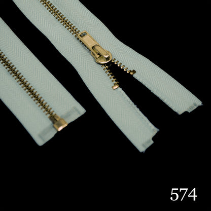 #3 36" Brass Separating Zipper - Various Colors