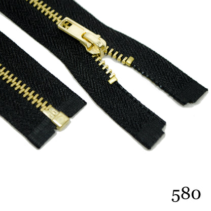 #3 36" Brass Separating Zipper - Various Colors
