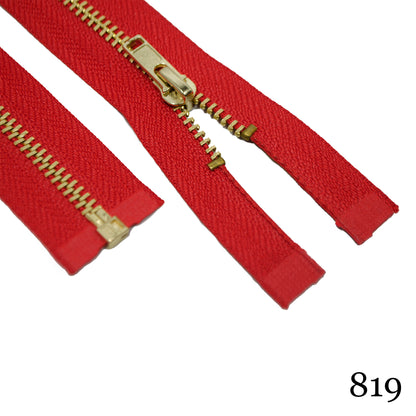 #3 36" Brass Separating Zipper - Various Colors