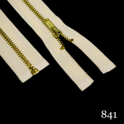 #3 36" Brass Separating Zipper - Various Colors