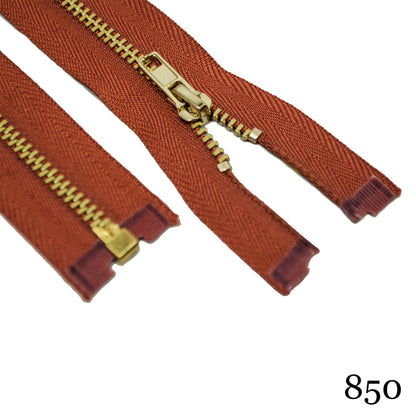 #3 36" Brass Separating Zipper - Various Colors