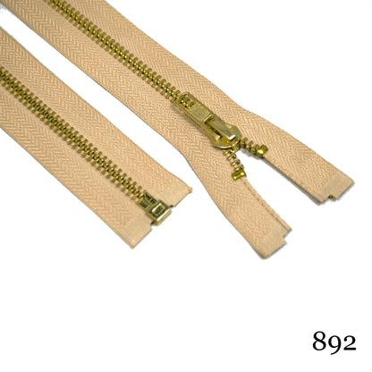 #3 36" Brass Separating Zipper - Various Colors