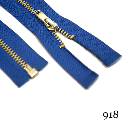 #3 36" Brass Separating Zipper - Various Colors