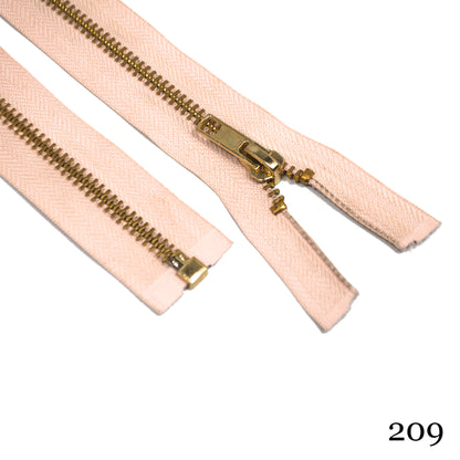 #5 36" Brass Separating Zipper- Various Colors