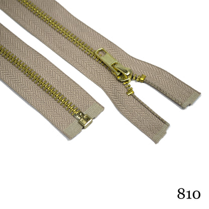 #5 36" Brass Separating Zipper- Various Colors