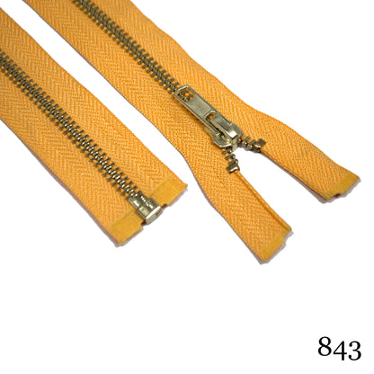 #5 36" Brass Separating Zipper- Various Colors