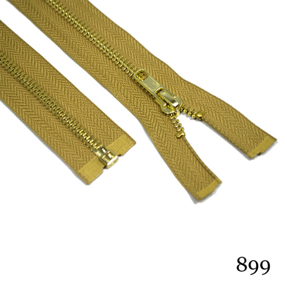 #5 36" Brass Separating Zipper- Various Colors