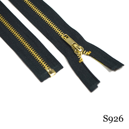 #5 36" Brass Separating Zipper- Various Colors