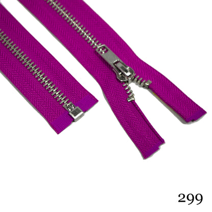 #5 36" Nickel Separating Zippers- Various Colors