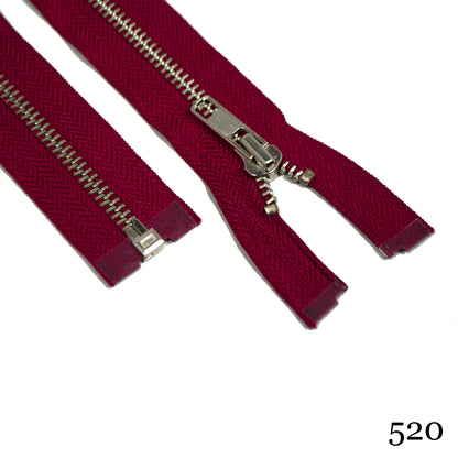 #5 36" Nickel Separating Zippers- Various Colors