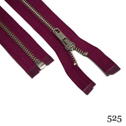 #5 36" Nickel Separating Zippers- Various Colors