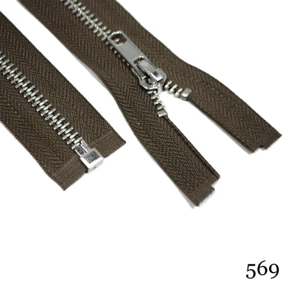 #5 36" Nickel Separating Zippers- Various Colors
