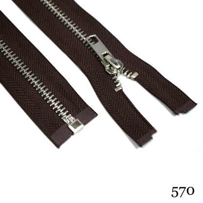 #5 36" Nickel Separating Zippers- Various Colors