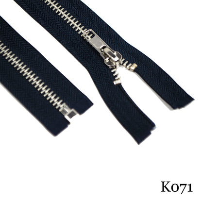#5 36" Nickel Separating Zippers- Various Colors