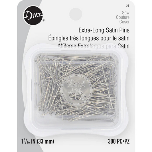 Dritz Extra Long Satin Pins - Size 21