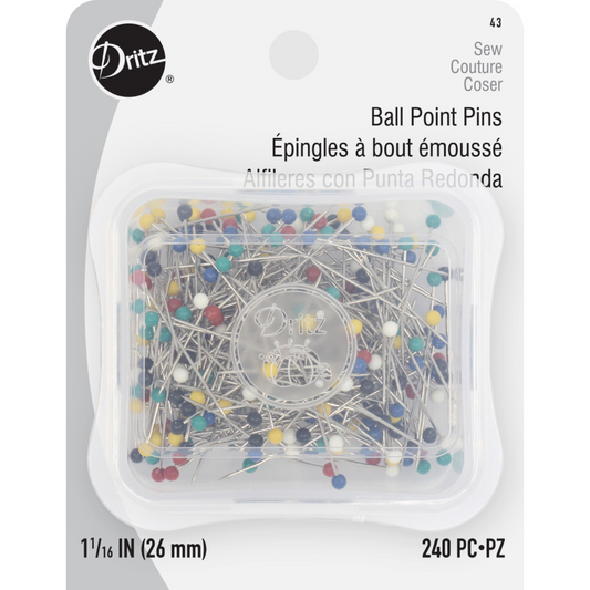 Dritz Size 17 (1-1/16") Color Ball Point Pins