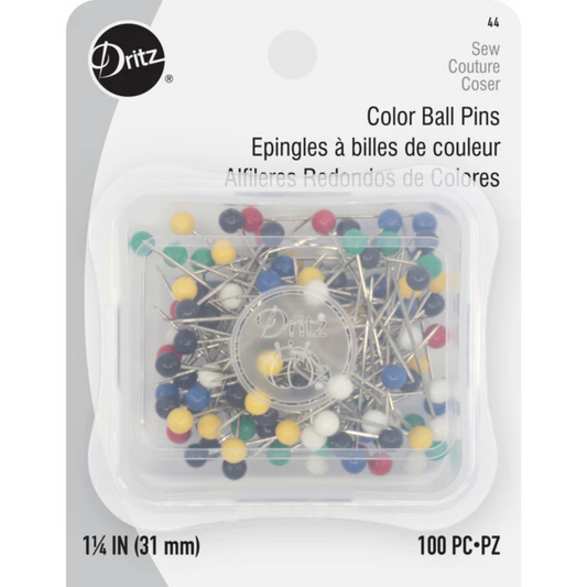 Dritz 1-1/4" (Size 20) Color Ball Pins