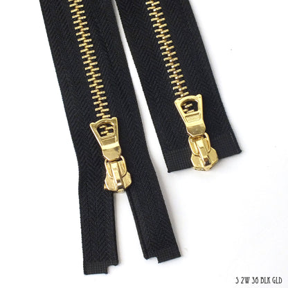 #5 36" DB Brass Zipper - 2 way