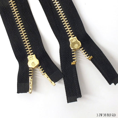 #5 36" DB Brass Zipper - 2 way