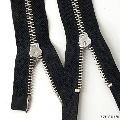 #5 36" DB Silver Zipper - 2 way