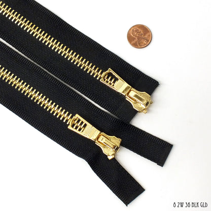 #8 36" DB Brass Zipper - 2 way