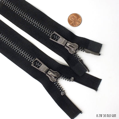 #8 36" DB Gunmetal Zipper - 2 way