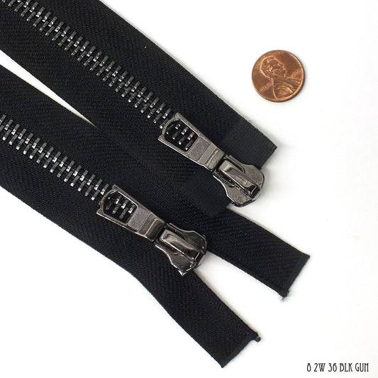 #8 36" DB Gunmetal Zipper - 2 way