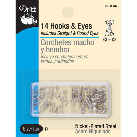 Dritz Hooks & Eyes - Nickel-Plated Steel