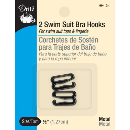 Dritz Swim Suit Bra Hooks  - Black