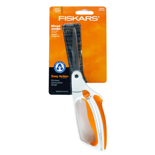 Fiskars Mixed Media Scissors, Easy Action - 8in