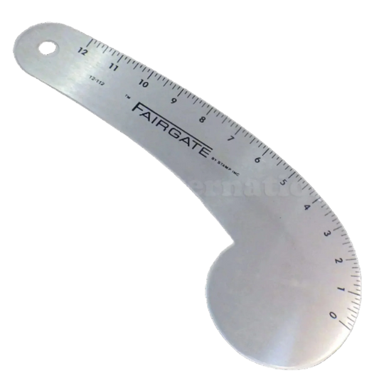 Fairgate Metal Vary Form Hip Curve 12” Ruler