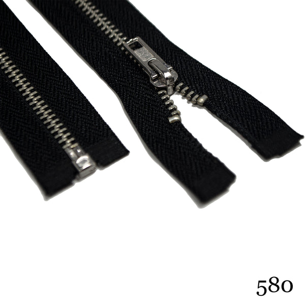 #3 36" Nickel Separating Zipper - Various Colors