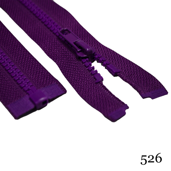 #3 36"  Plastic Molded Separating Zipper - Various Colors