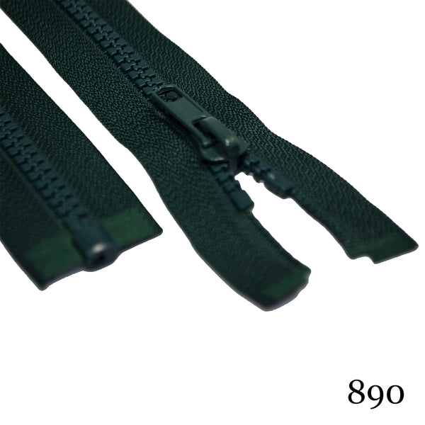 3 Vislon Separating Shirt Zippers - B. Black & Sons Fabrics