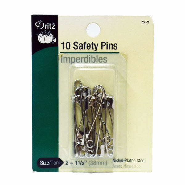 Safety Pins - Rustproof Nickel - (#1, #2, #3) - Dritz